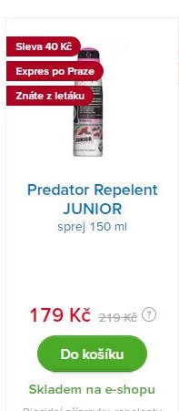 Predator Repelent JUNIOR sprej 150 ml