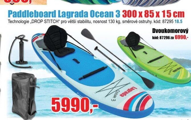 Paddleboard Lagrada Ocean 3 300 x 85 x 15 cm - EVA.cz aktualniletaky.eu
