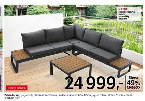 Zahradní set, polywood/hliníková konstrukce