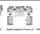 Sedací souprava ve tvaru „U“