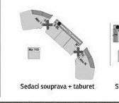 Sedací souprava + taburet