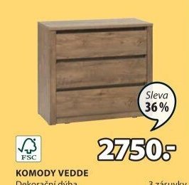 Komoda VEDDE 3 zásuvky