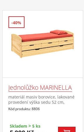Jednolůžko MARINELLA