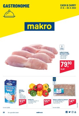 Leták Makro Makro leták - Gastronomie platný od 2022-08-17 do 2022-08-30