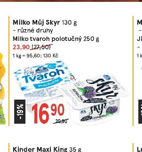 Milko Můj Skyr 130 g, Milko tvaroh polotučný 250 g - Žabka aktualniletaky.eu