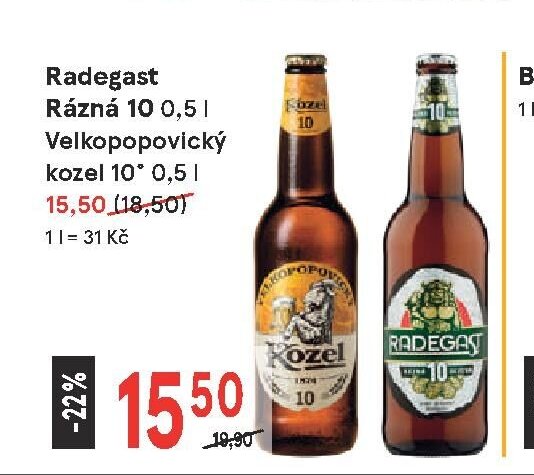 Radegast Rázna / Velkopopovický kozel - Žabka aktualniletaky.eu