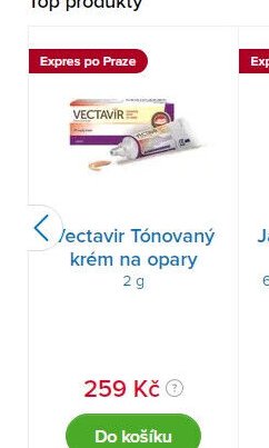 Vectavir Tónovaný krém na opary 2 g