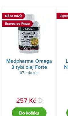 Medpharma Omega 3 rybí olej Forte 67 tobolek