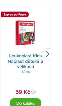 Leukoplast Kids Náplast dětská 2 velikosti 12 ks