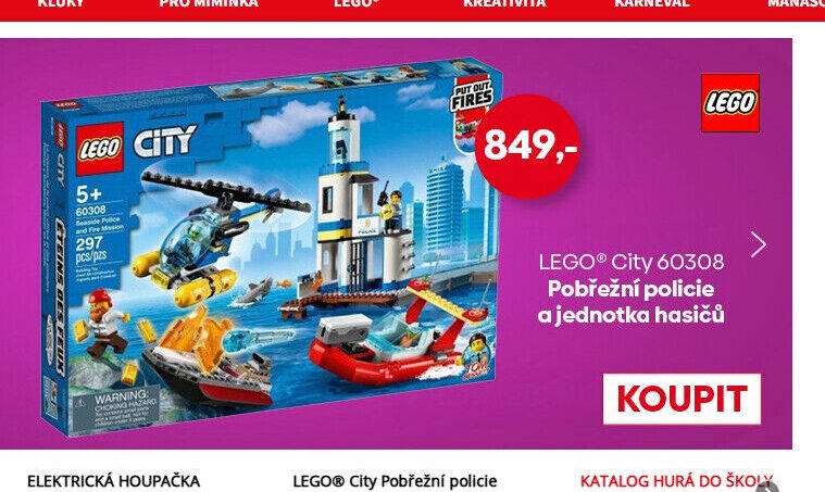 LEGO City 60308 Pobřežní policie a jednotka hasičů