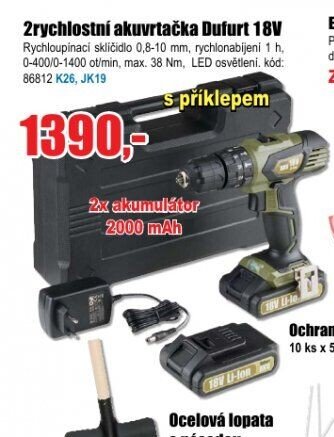 2rychlostní akuvrtačka Dufurt 18V - EVA.cz aktualniletaky.eu