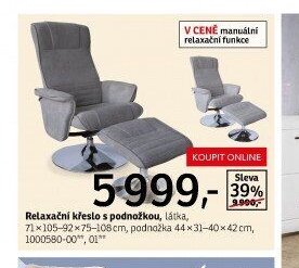 Relaxační křeslo s podnožkou