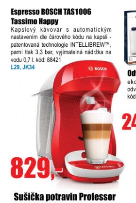 Espresso BOSCH TAS1006 Tassimo Happy