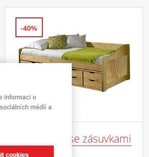 Postel s úložným prostorem