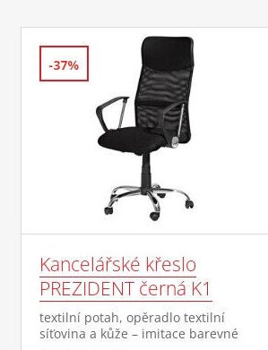 Kancelářské křeslo PREZIDENT černá K1