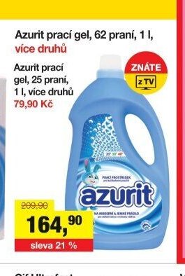 Azurit prací gel