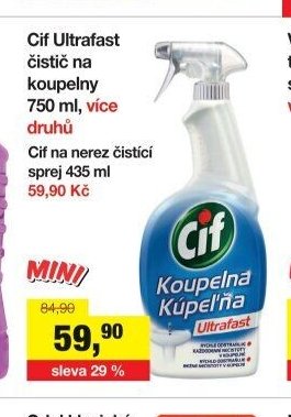 Cif Ultrafast čistič na koupelny