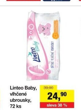 Linteo Baby, vlhčené ubrousky