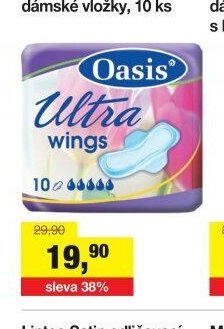 Oasis Ultra Wings dámské vložky, 10 ks