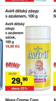 Aviril dětský zásyp s azulenem, 100 g