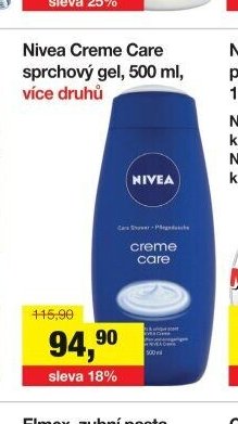 Nivea Creme Care sprchový gel, 500 ml, více druhů