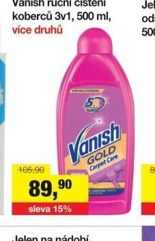 Vanish ruční čištění koberců 3v1, 500 ml, více druhů