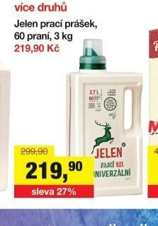 Jelen prací gel, 60 praní, 2,7 l, více druhů