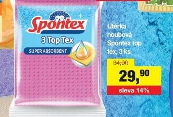 Utěrka houbová Spontex top tex, 3 ks