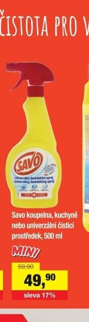 Savo koupelna, kuchyně nebo univerzální čisticí prostředek, 500 ml