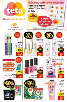 aktuální leták Teta drogerie 15.9.2022-26.9.2022