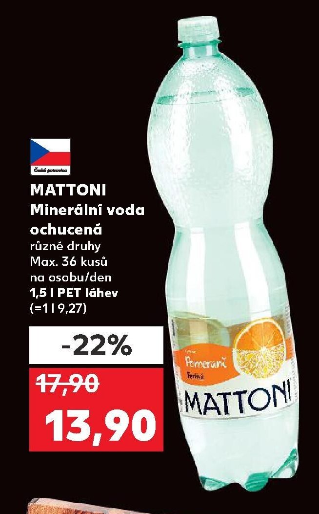 MATTONI Minerální voda ochucená