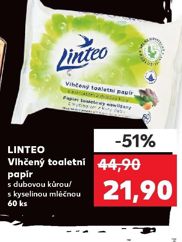 LINTEO Vlhčený toaletní papír