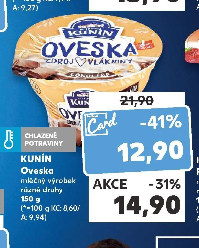 KUNÍN Oveska mléčný výrobek různé druhy 150 g