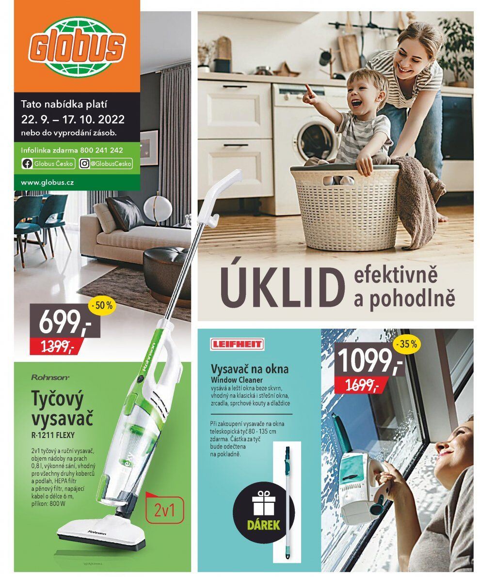 Globus leták - Úklid efektivně a pohodlně Globus strana 1