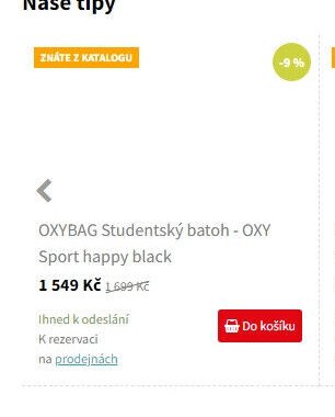 OXYBAG Studentský batoh - OXY Sport happy black
