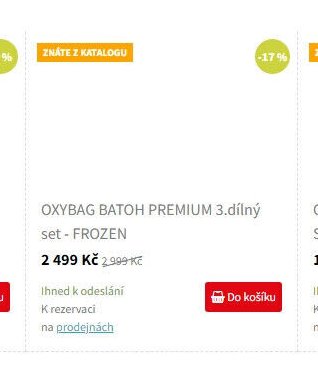 OXYBAG BATOH PREMIUM 3.dílný set - FROZEN