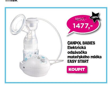 CANPOL BABIES Elektrická odsávačka mateřského mléka EASY START