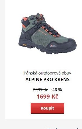 Pánská outdoorová obuv ALPINE PRO KRENS