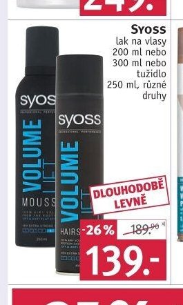 Syoss lak na vlasy nebo tužidlo