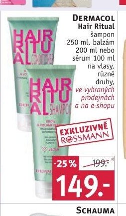 Dermacol Hair Ritual šampon/balzám/sérum