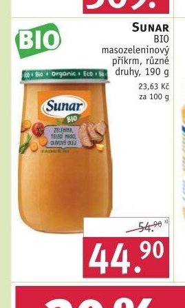 Sunar BIO masozeleninový příkrm