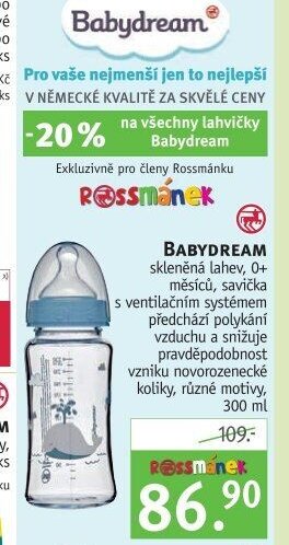 Babydream skleněná lahev
