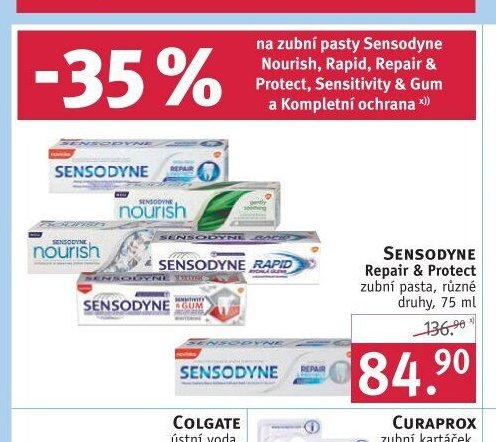 SENSODYNE Nourish, Rapid, Repair & Protect, Sensitivity & Gum zubní pasty