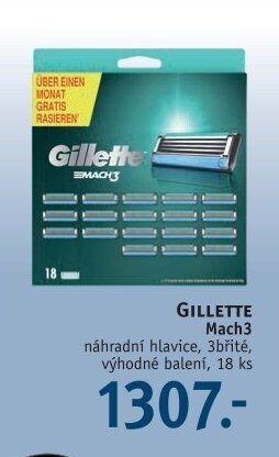 Gillette Mach3 náhradní hlavice