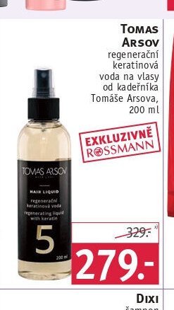 TOMAS ARSOV regenerační keratinová voda na vlasy