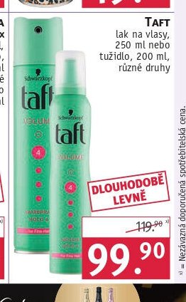 Taft lak na vlasy nebo tužidlo