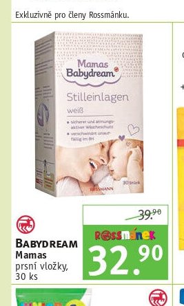 BABYDREAM Mamas prsní vložky, 30 ks