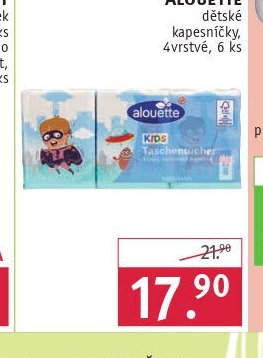 ALOUETTE dětské kapesníčky, 4vrstvé, 6 ks