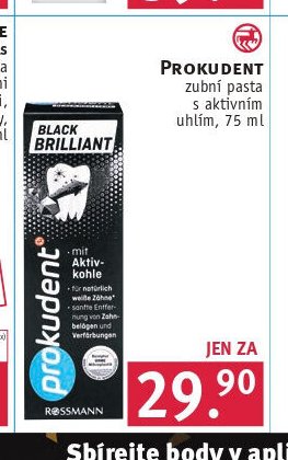 Prokudent zubní pasta s aktivním uhlím