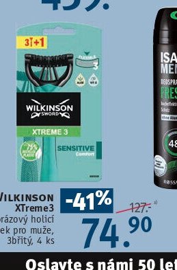 Wilkinson Xtreme3 jednorázový holicí strojek
